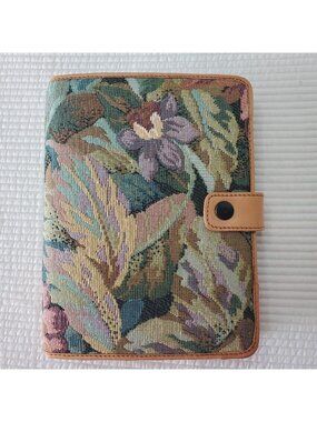 Design House Daily Planner Tapestry Vintage 90s Floral 6 Ring Never Used 7.5x6
